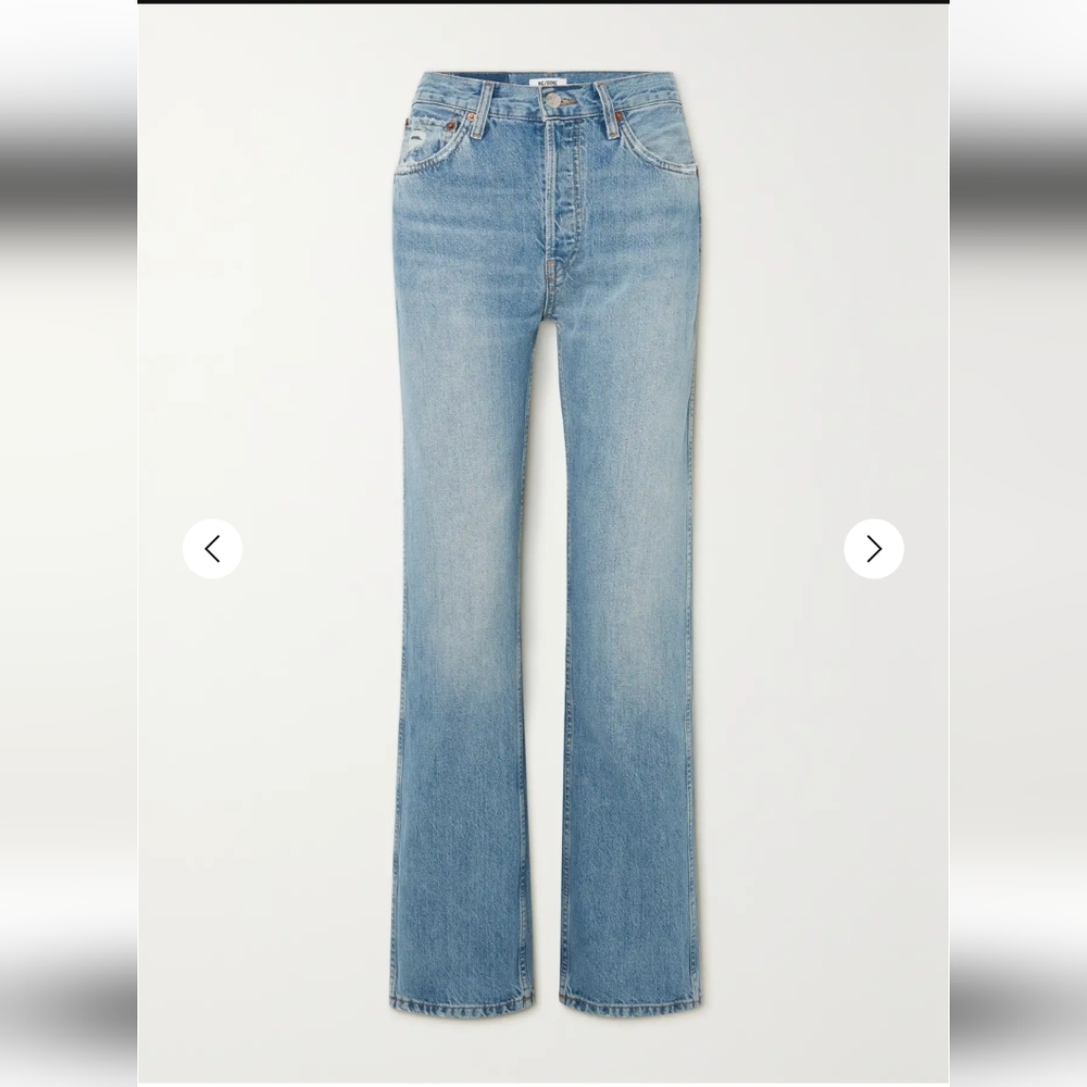 Re/Done 90s High Rise Loose Jeans In Color Anti Fade Size 28